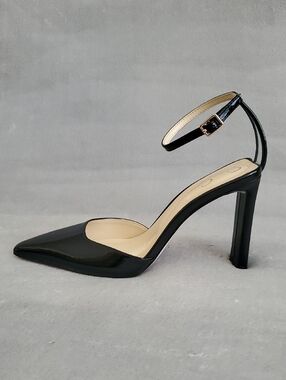 🆕️ JESSICA SIMPSON Soltiea Black Faux Patent Leather Pointed Toe Heels SIZE: 6M